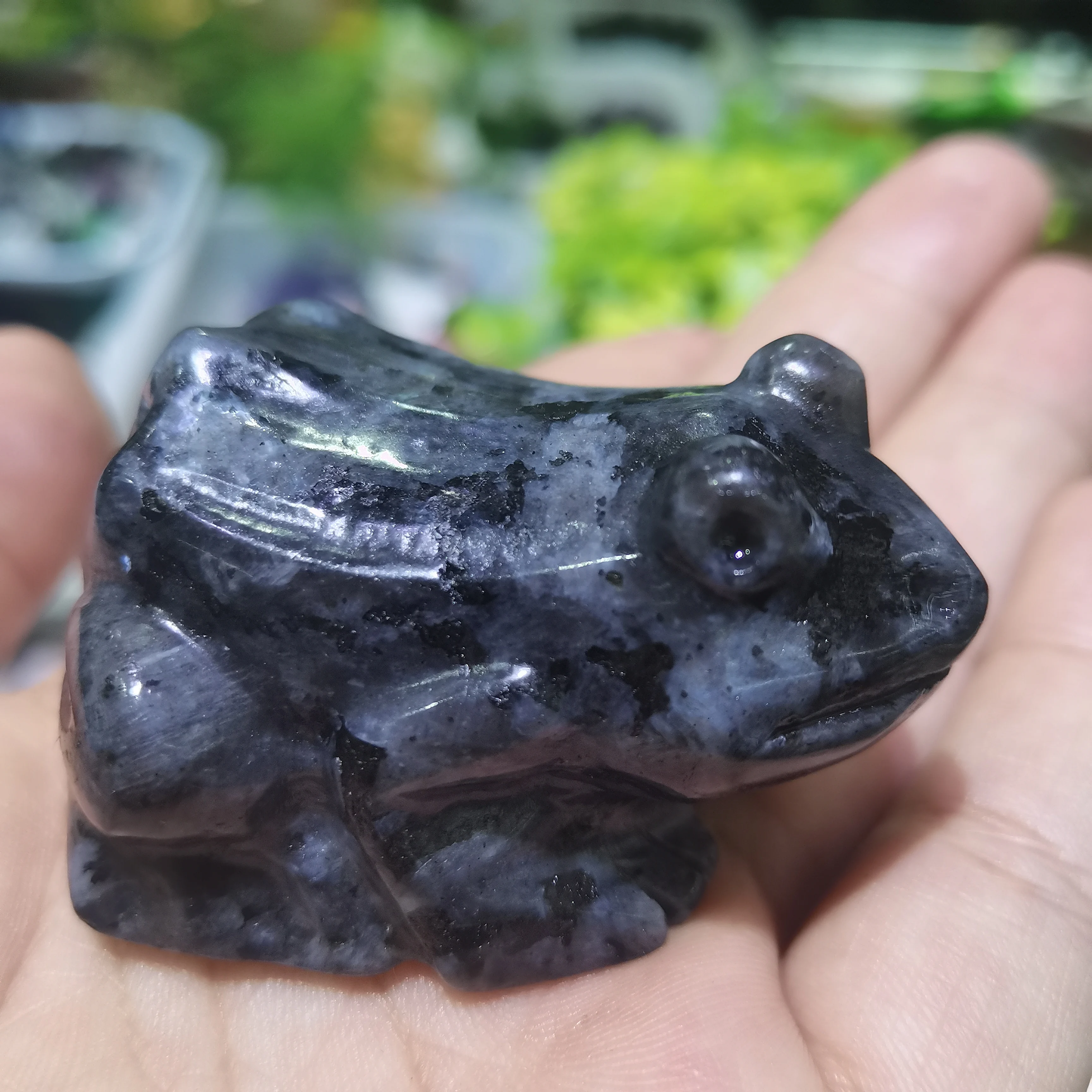 

6cm Frog Statue Natural Healing Crystal Stone Carving Animal Figurine Craft Reiki Gemstone Quartz Home Aquarium Decoration Gift