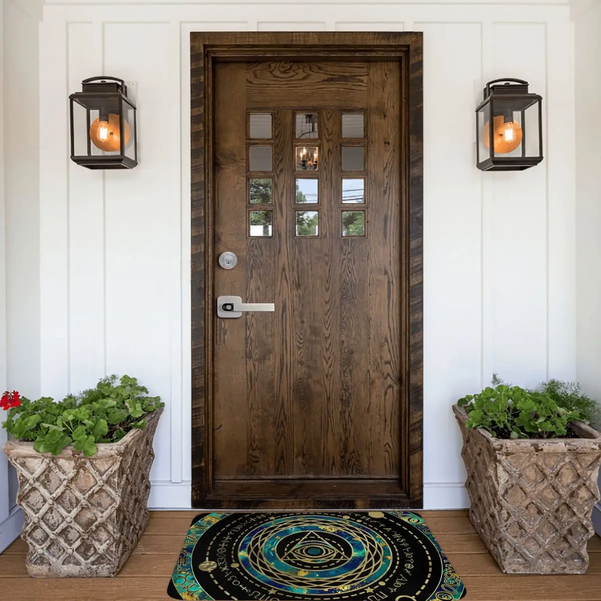 Мистический священный геометрический орнамент красочный древний Египетский