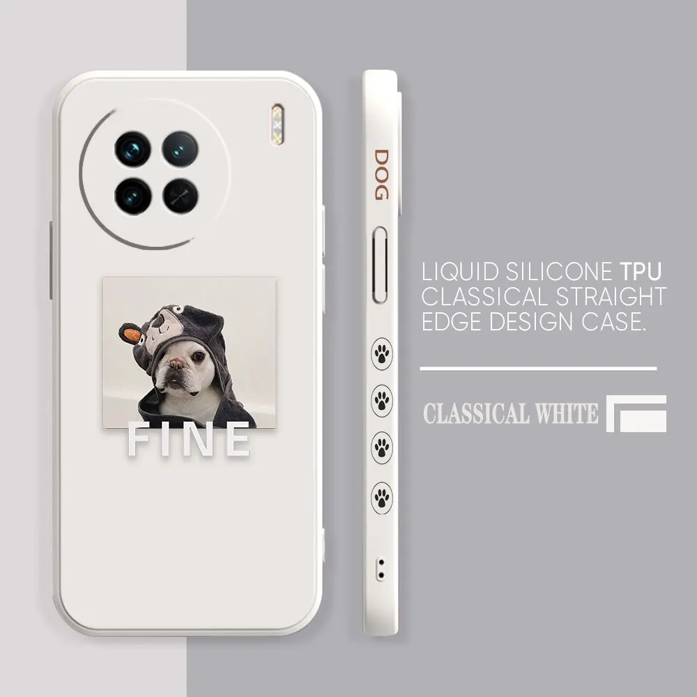 Phone Case For VIVO X21I X21S X23 X27 X30 X50 X60 X70 X80 5G PRO PLUS Colour Case Cover Funda Cqoue Shell Capa FIND Lovely Dog