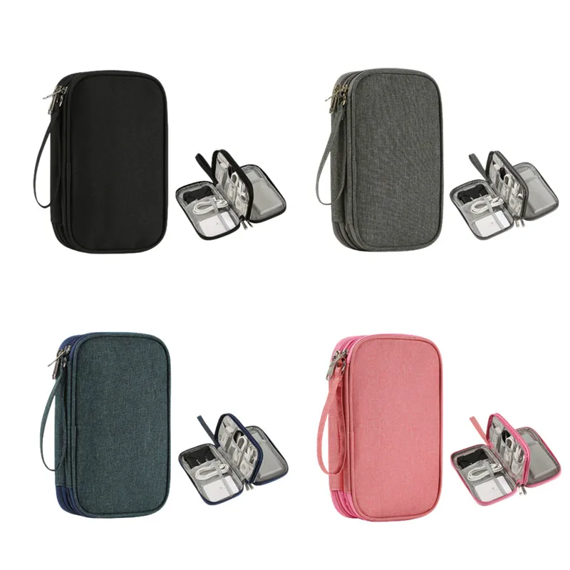 

Portable USB Data Storage Bags Digital Power Bank Cable Organizers Earphone Wire Electronic Organizers Travel Kit Case Pouch