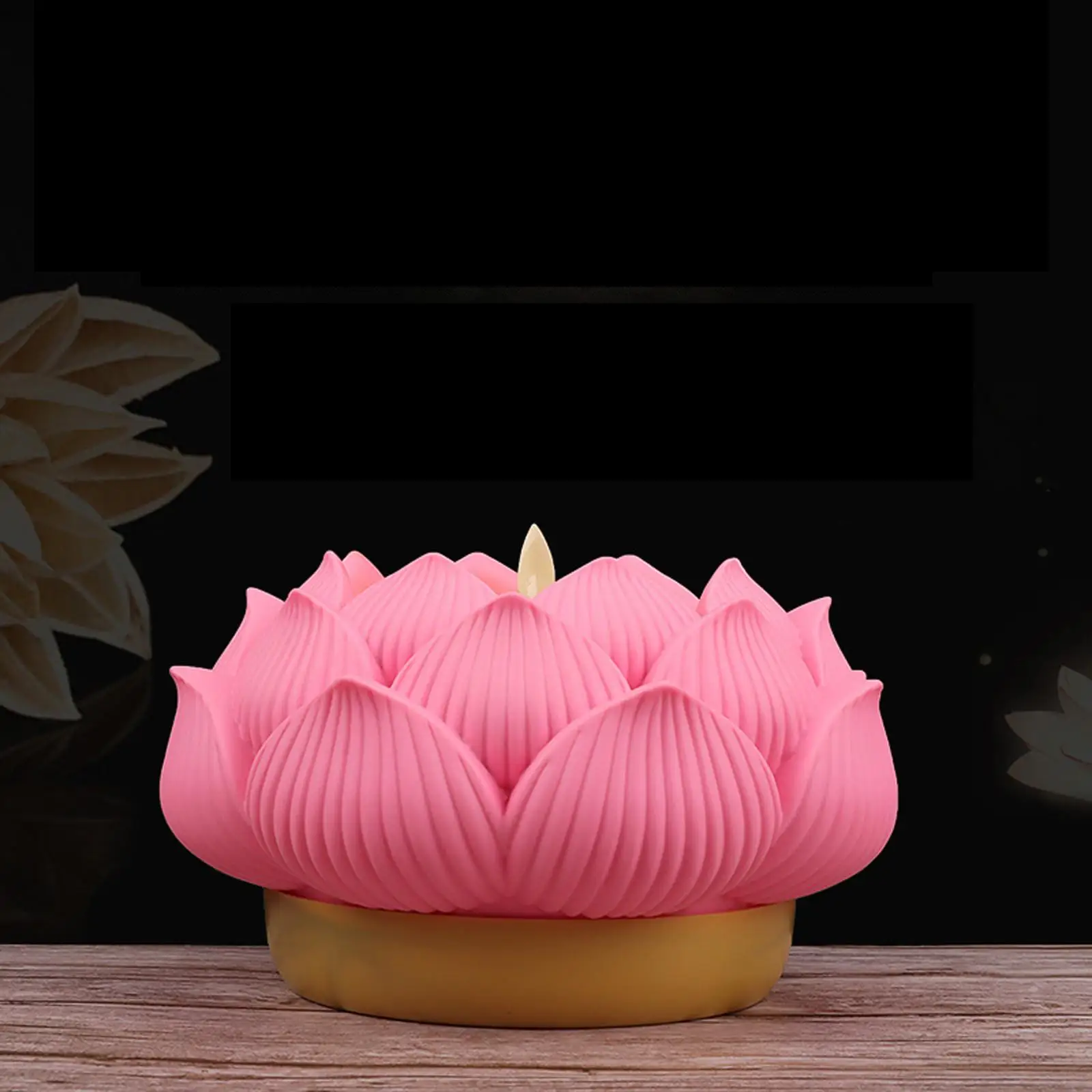 

Traditional LED Lotus Light Artificial Candle Light for Temples Yoga Hall Decorations Buddha Worship Supply Meditation Light