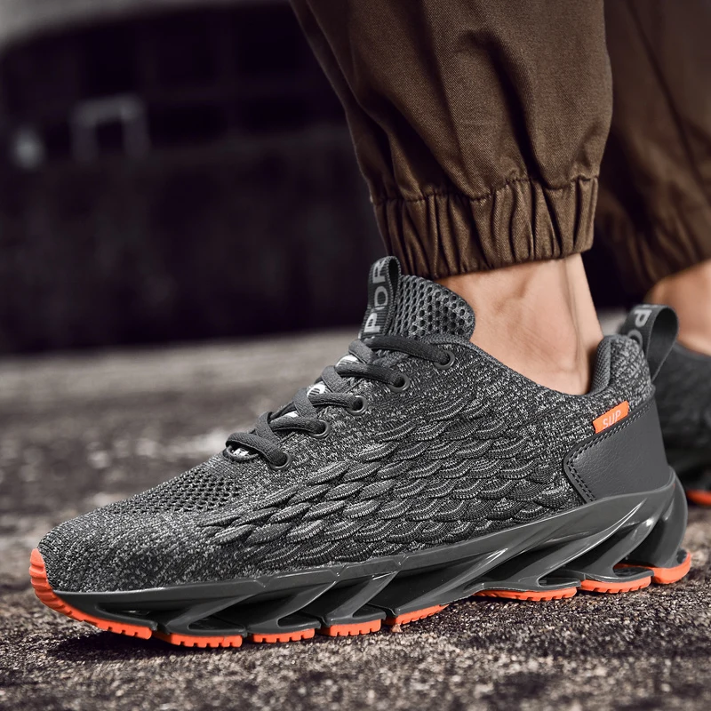 Fashion Red Running Shoes for Men Women Knit Sneakers Breathable Jogging Men Sport Shoes Comfortable Athletic Training Footwear