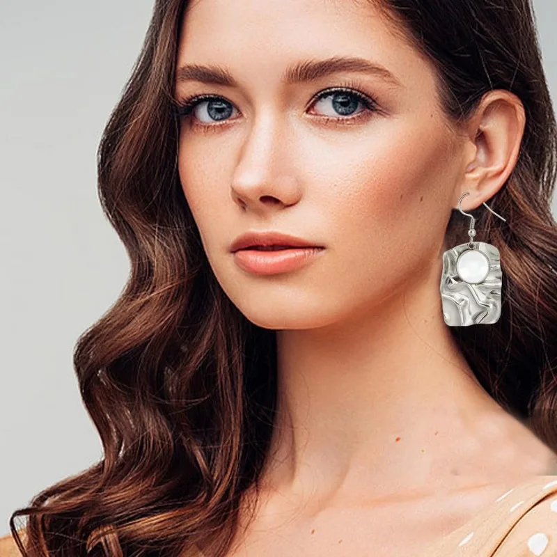 8 пар 4 вида сережек-кабошонов из нержавеющей стали 304