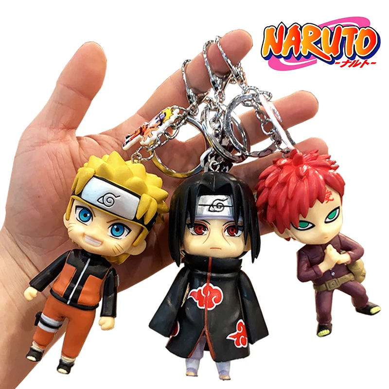 

Anime Naruto Figure Keychain Uzumaki Naruto Hatake Kakashi Uchiha Sasuke Itachi Keyring Ornament Key Chain Pendant Kids Gift Toy