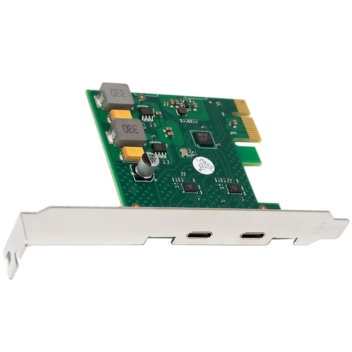 Фото НОВИНКА! USB3.0 PCI-E карта расширения USB-C Gen1 HUB-адаптер 5.0 Гбит/с на чипе FL1100, без дополнительного питания №4