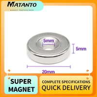 251015203050pcs 20x5 5 round strong powerful magnets with hole 205 hole 5mm rare earth neodymium magnet 20x5 5mm 205 5