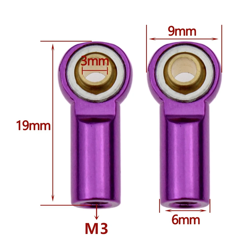 20 шт. металлическая головка рулевой тяги M3 для радиоуправляемого автомобиля 1/10