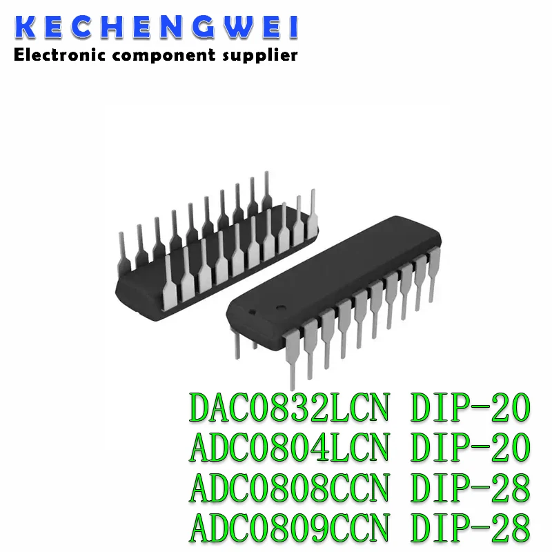 

5Pcs 100% New and original ADC0809CCN ADC0809 ADC0808CCN DIP28 DAC0832LCN DAC0832 ADC0804LCN DIP-20 8-bit ADC chip in stock