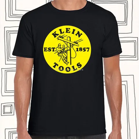 Футболка мужская черная, брендовая тенниска с логотипом Klein Tools Power Hand, майка для бодибилдинга, размер S, M, L, Xl, Xxl, Xxxl, на лето