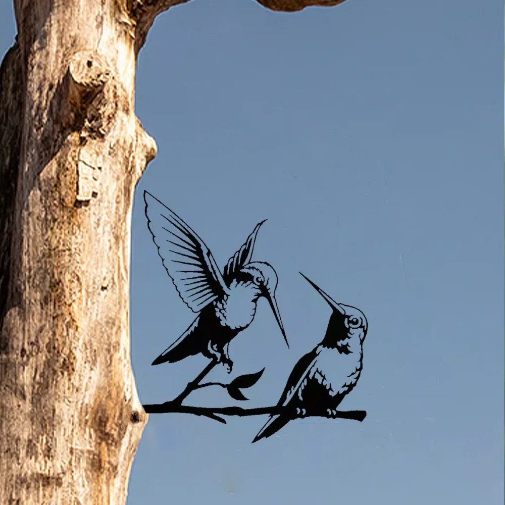 Элегантный Садовый Декоративный Кол С Колибри - Уникальное Искусство На Открытом