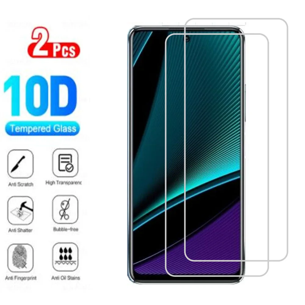 2Pcs 9H HD Tempered Glass For Infinix Note 10 Pro NFC 6.95" Note10Pro 10Pro X695C X695 X695D Phone Screen Protection Cover Film |