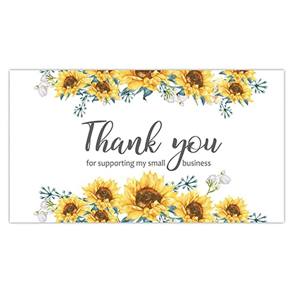 

50 шт., декоративные открытки «Подсолнух», 4 вида