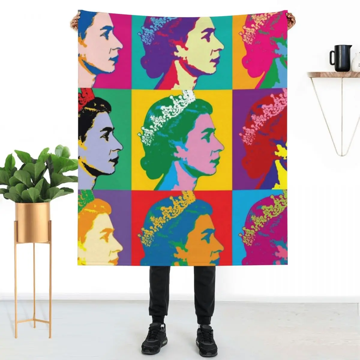

Elizabeth II Blanket Long Live the Queen Bedroom Warm Throw Blanket Big Thick Fluffy Blankets