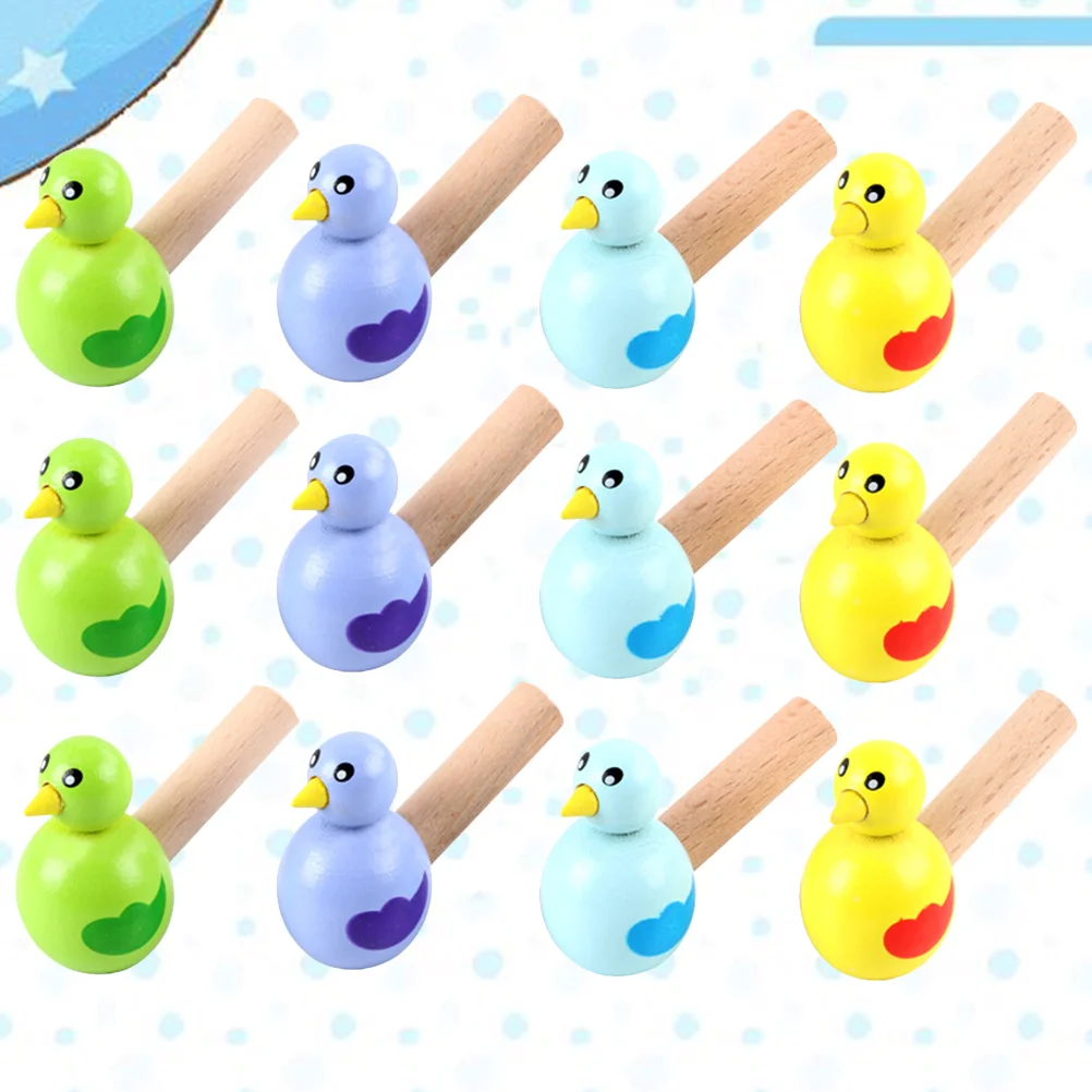 

15 Pcs Girl Bath Toys Water Whistles Birthday Present Whistles Kids Water Warbler Whistle Bamboo Wood Bird Figure Child