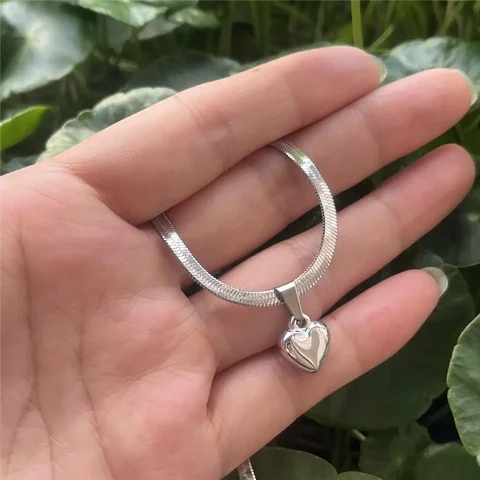 Романтическое титановое ожерелье с морской звездой и сердцем