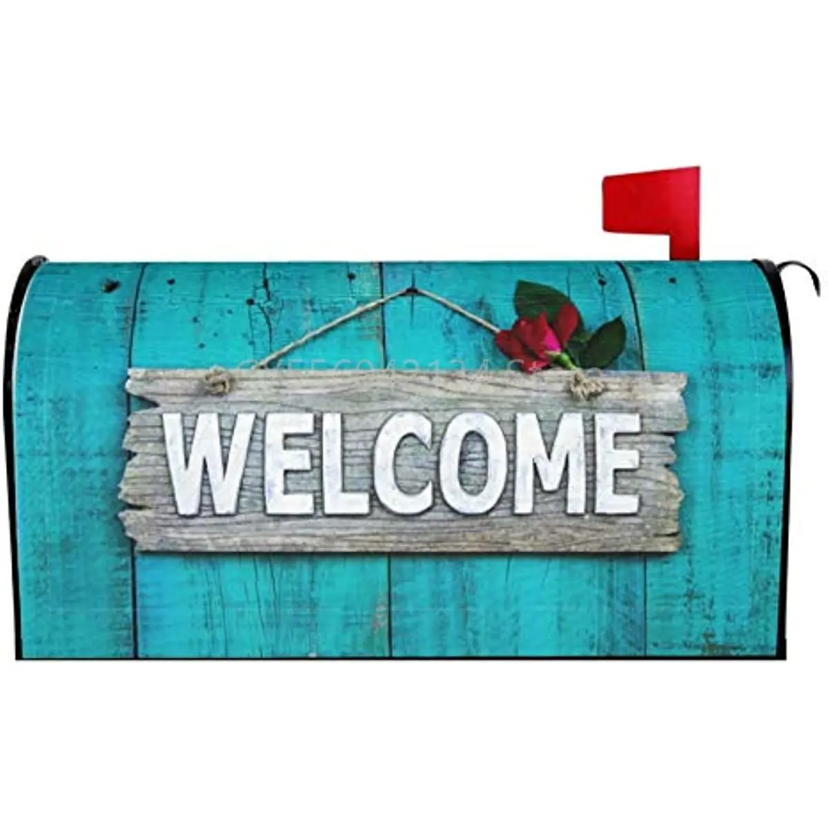 

Rose Floral Welcome Mailbox Covers Magnetic Mailbox Wraps Post Letter Standard Oversize 25.5x21 Mailwrap Garden Home Decor