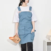 net red thin denim korean version of work clothes apron home kitchen custom logo coffee milk tea barbershop waist