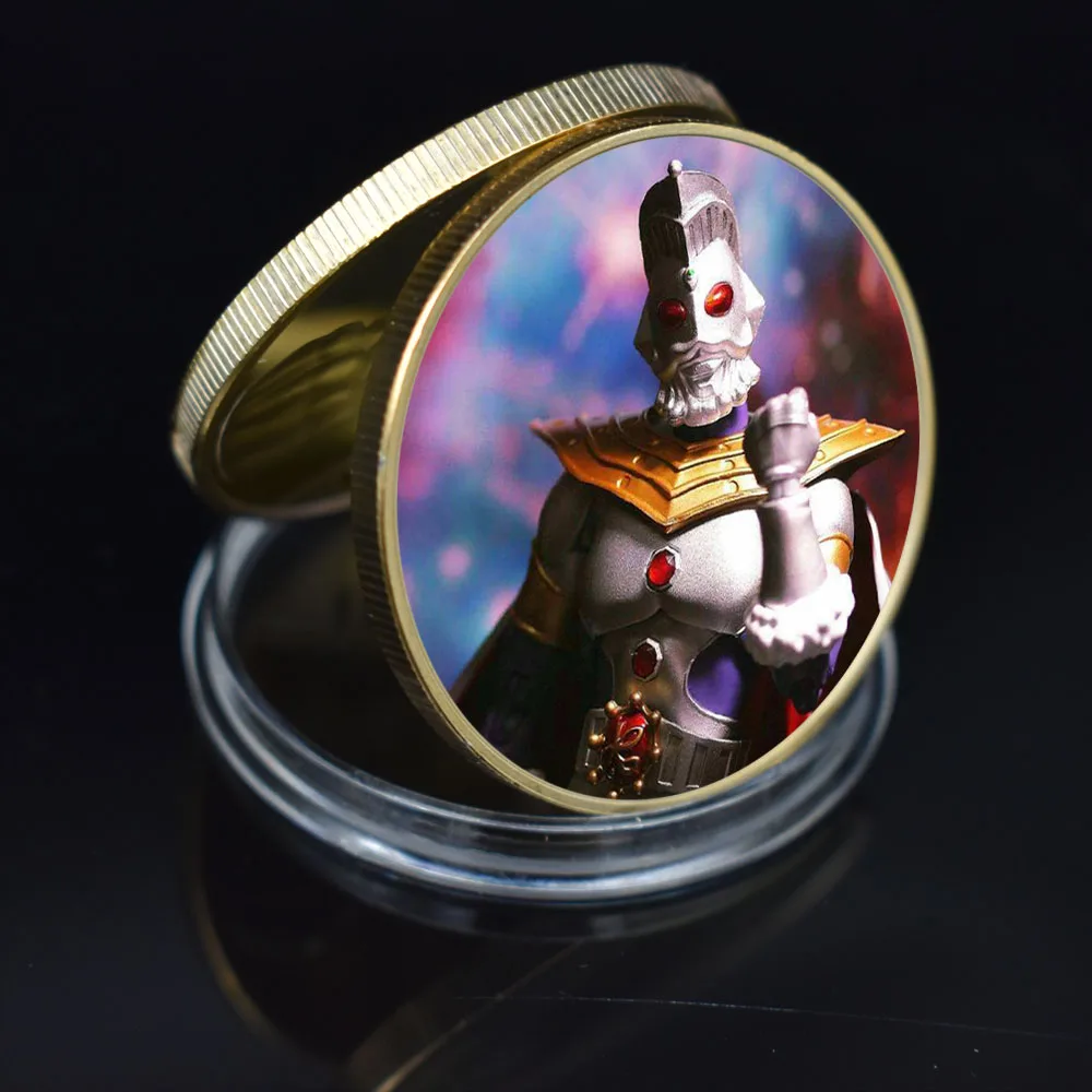

Japan Cartoon Anime Ultraman Gold Coin Ultraman King Gold Plated Gold Coin Game Commemorative Coin Animation Collection Toy Gift