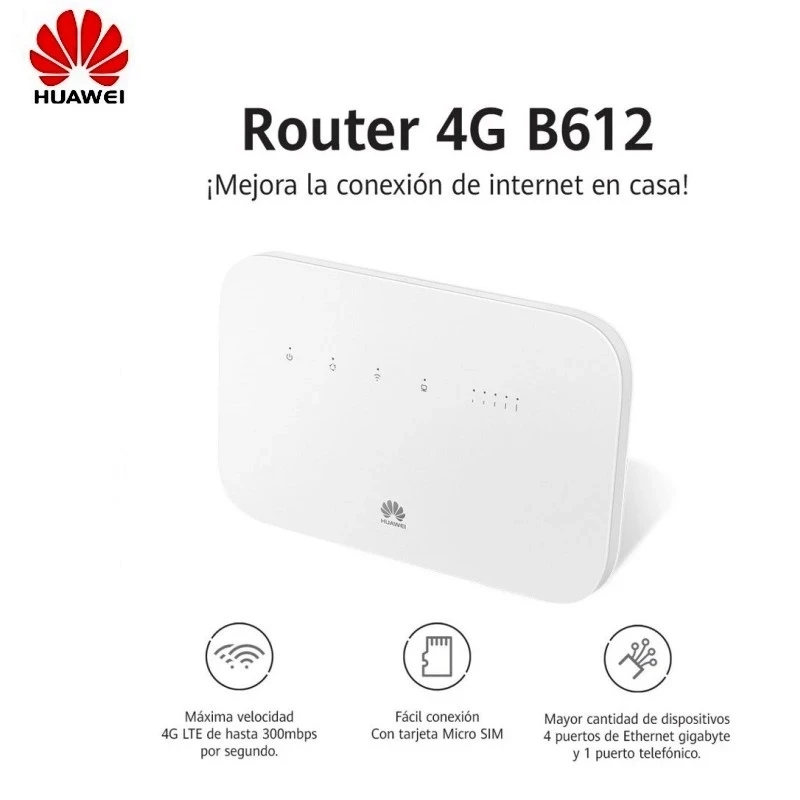 

Разблокированный Huawei B612 фрезерный роутер 4G LTE Cat6 300Mbs CPE роутер + 2 шт. 4G антенны PK B612-533
