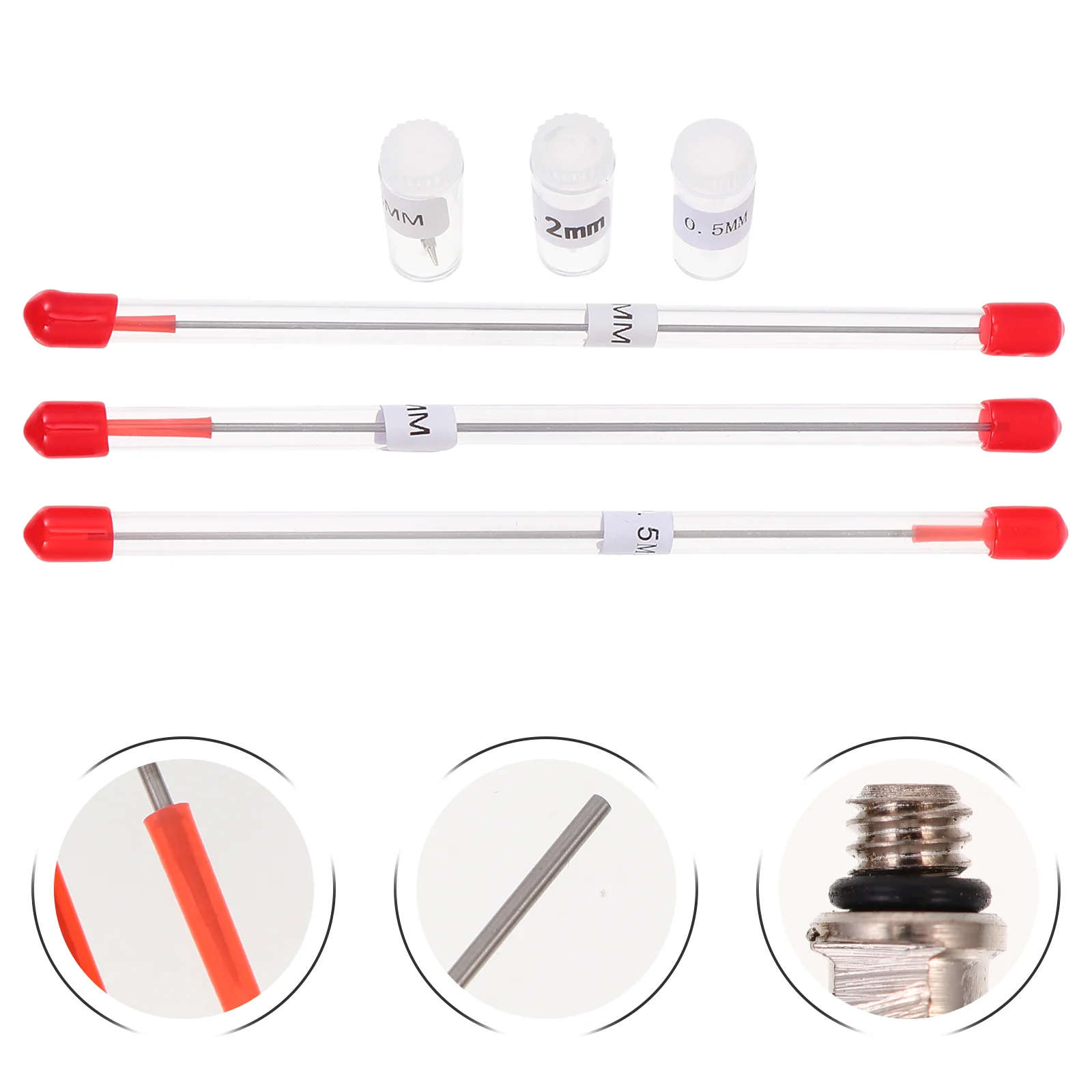 

Airbrush Needle Nozzle Replacement Sprayer Spray Partsaccessories Cap 5Mm Set Tipsair 3Mm Brushpart Kit