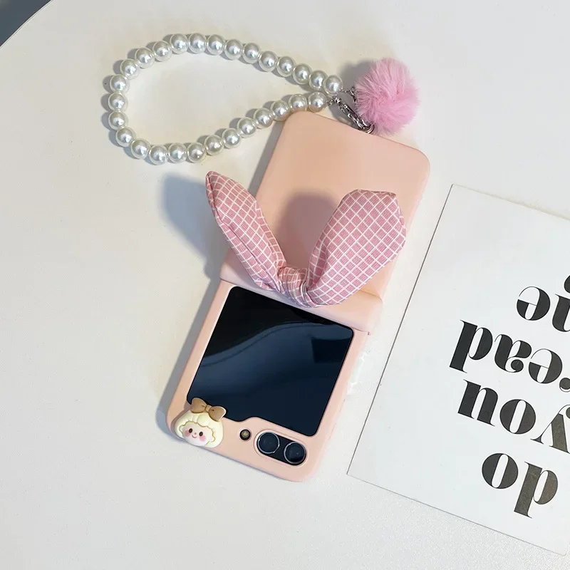 Подходит для Samsung Galaxy Z Flip5 4 милый чехол телефона женщин ультратонкий приятный