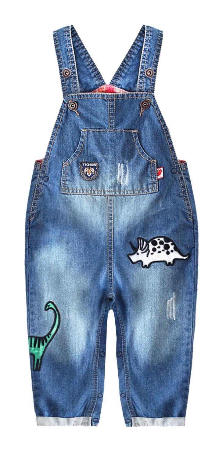 

Kidscool Space Baby Cute Denim Overalls,Little Kids Embroidered Fashion Jean Pants
