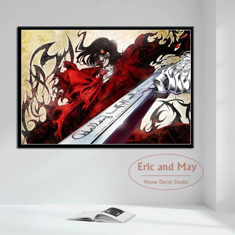 

Hellsing Vampire Classic Japan Movie Posters And Prints Canvas Painting Wall Art Picture Nordic Decoration Home Decor Affiche
