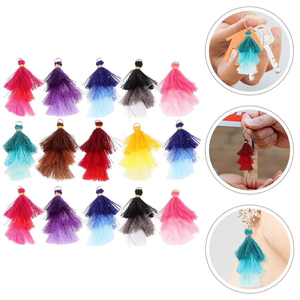 

20Pcs Portable Car Colored Hanging Key Tassel Pendant Elaborate Tassel Pendant for Home Decoration Keychain