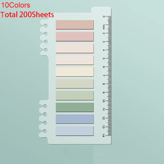 Клейкие закладки пластиковые. Клейкие закладки пластиковые, 5 цв, 15х50мм, 100л. Цветные стикеры для заметок. Клейкая бумага для заметок. Закладки клейкие бумага 50*15 5цв м-3819.