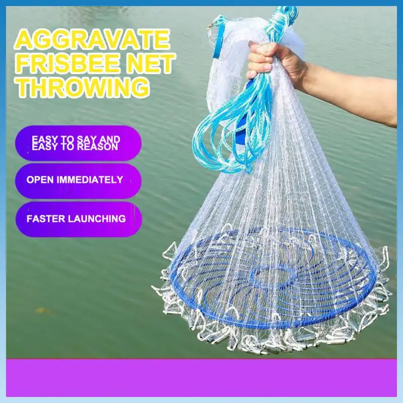 

Durable Folding Fishing Strengthened Net Casting Hand-throwing Net Folding Strong Hand-throwing Net Dip Nets Fishing Net