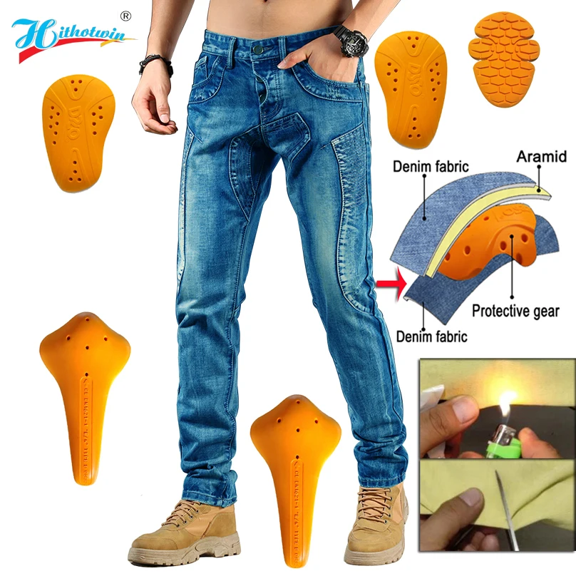 

Japan Motorcycle jeans Kevlar South Korea Kevlar Pants Men Moto Jeans Racing Sports Aramid Motocross Protectiv Hi-036