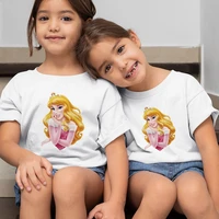 disney aurora princess print kids t shirt cartoon hot selling aesthetic 3 8t size child comfy t shirt kawaii graphic girls tees