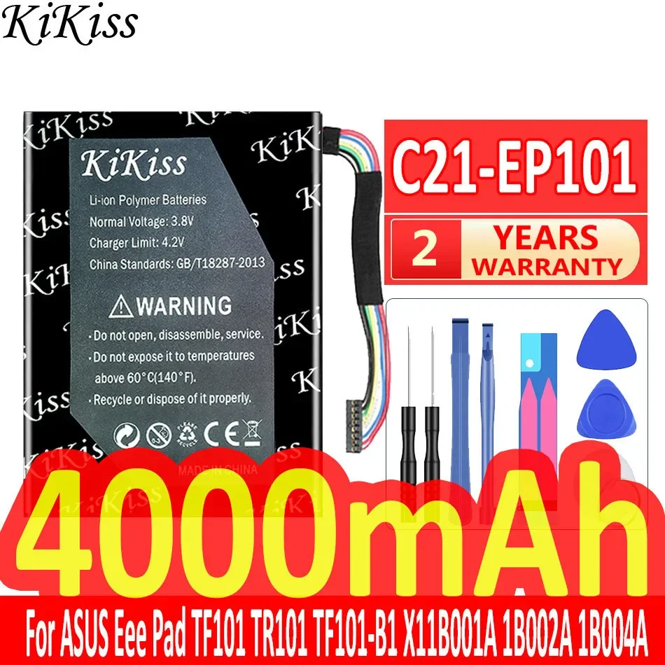 

KiKiss C21-EP101 C21EP101 Tablet Battery Replacement for ASUS Eee Pad Transformer TR101 TF101 C21EP101 4000mAh with Tools