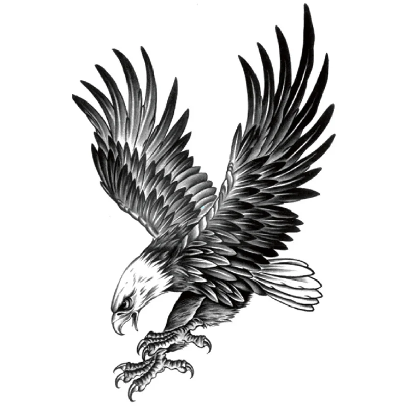 

2022 Hot Sale Eagle Waterproof Temporary Body Art Arm Shoulder Chest Tattoo Cool Sticker For Women/Men Hot Sale