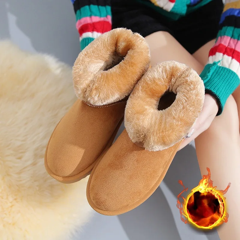 

Snow boots Women's 2023 new fashion anti-skid winter warm plush classic short cotton boots elegant women's shoes