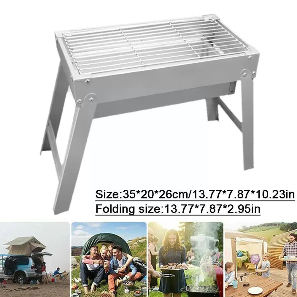 

Portable Foldable Barbecue BBQ Grill Charcoal Stove Large Cooker Thickening Outdoor Camping Stove Barbecue Charcoal S7Q3