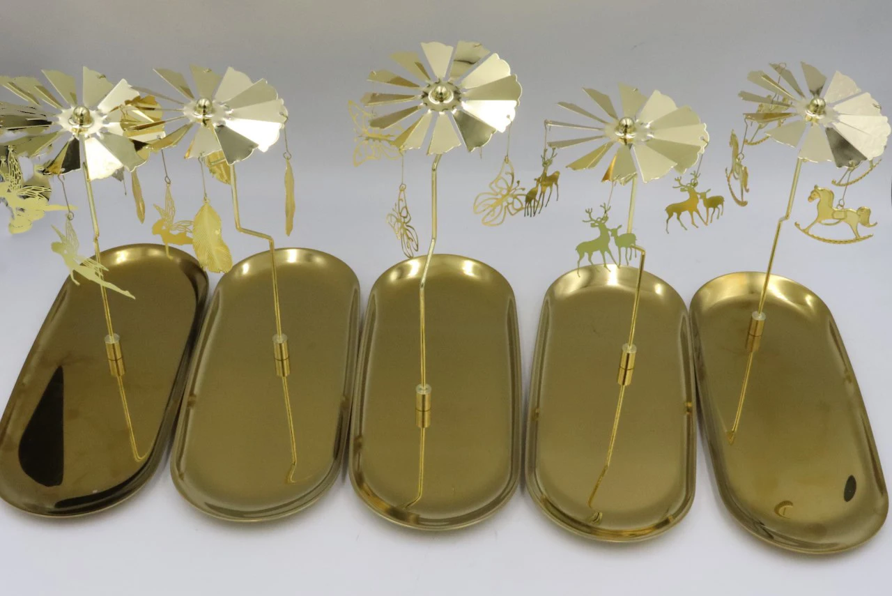 Термовращающийся металлический подсвечник большого размера вращающийся подсвечник карусель подсвечники украшения для ужина