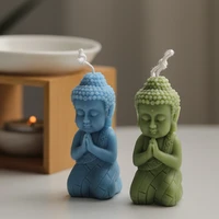 hechen handmade buddha candle silicone mold diy religious guanyin rudra plaster cement mold resin mold candle mold making jar