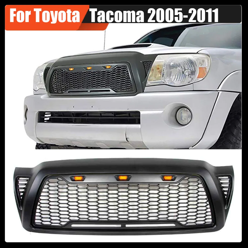 

Pickup Auto Part Front Upper Radiator Gril Car Modified Honeycomb Mesh Front Bumper Hood Grilll Fit For Toyota Tacoma 2005-2011