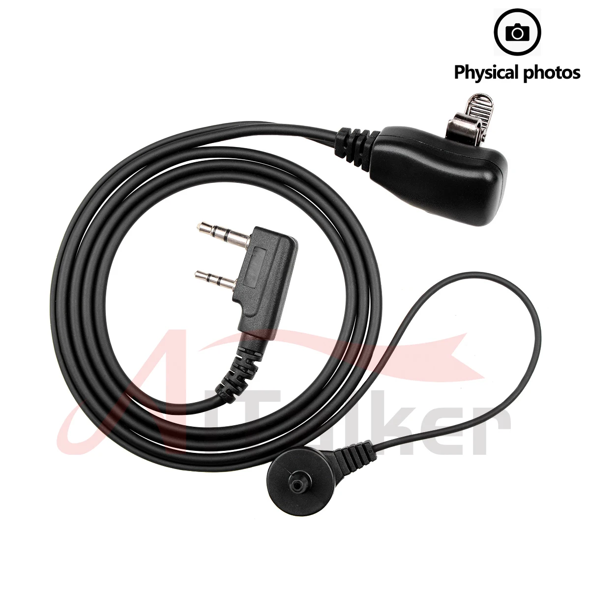 2 Pin PTT MIC Headset Covert Acoustic Tube In-ear Earpiece For Kenwood TYT Baofeng UV-5R BF-888S 777S UV82 CB Radio Accessories