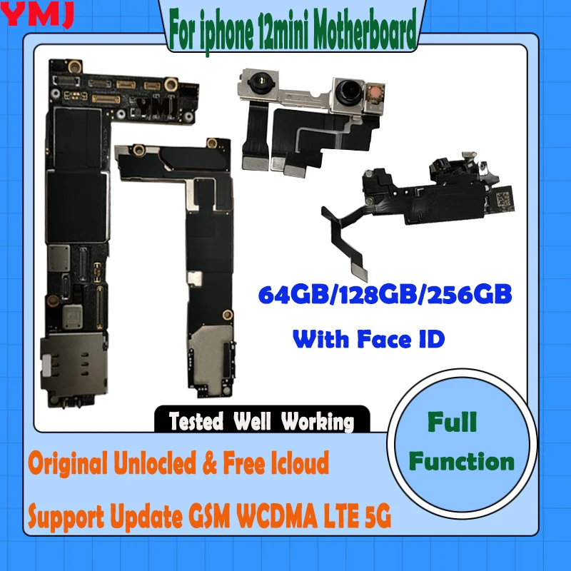 

Support Update Mainboard For IPhone 12 MINI Motherboard Original Unlock Clean Icloud Logic Board 64g/128g/256g Free Shipping