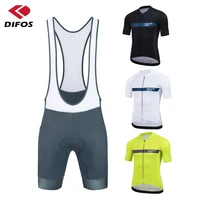 difos cycling set man cycling jersey bib shorts reflective mtb road bicycle clothing short sleeve quick dry outdoor riding wear