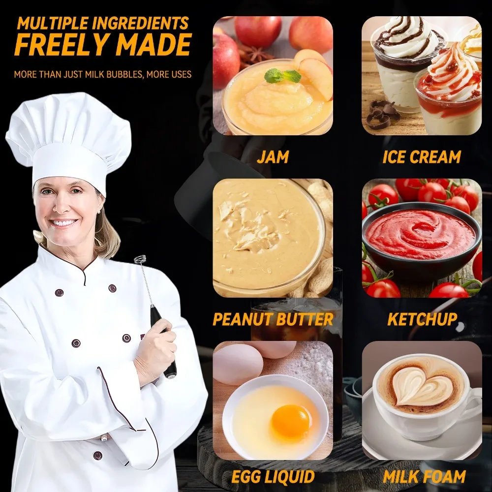 Ручной Венчик Из Нержавеющей Стали Идеально Подходящий Для Взбивания Кофе Латте