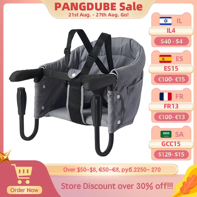Portable Baby Feeding Chair Booster Seats With Safety Belt B