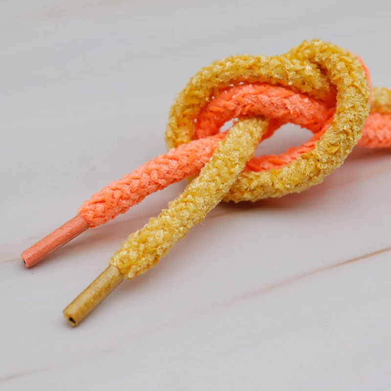 6.5MM Hairy Shoelaces 60-180cm Macaron Color Velvet Rope 10pairs For Cute Canvas Girl Lady Cord Zapatillas Mujer Wholesale