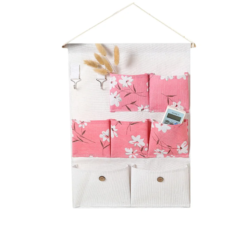 

New 7-cell Hanging Bag Foldable Hanging Wall Dormitory Hanging Storage Organizer Hanging Debris Storage Bag Pouch