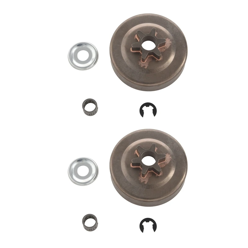 

2X 3/8 6T Clutch Drum Sprocket Washer E-Clip Kit For Stihl Chainsaw 017 018 021 023 025 Ms170 Ms180 Ms210 Ms230 Ms250