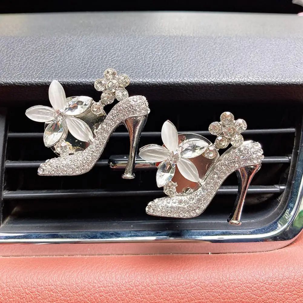 

Car Air Vent Clip Charm Sparkling High Heel Bag Car Air Freshener Charm For Aromatherapy Decoration Car Air Vent Car