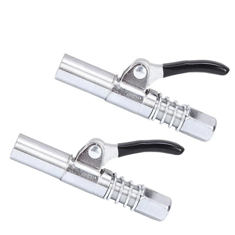 

2Pcs Grease Coupler Heavy-Duty Quick Release Grease Coupler NPTI/8 10000PSI 2 Press Easy To Push Accessories