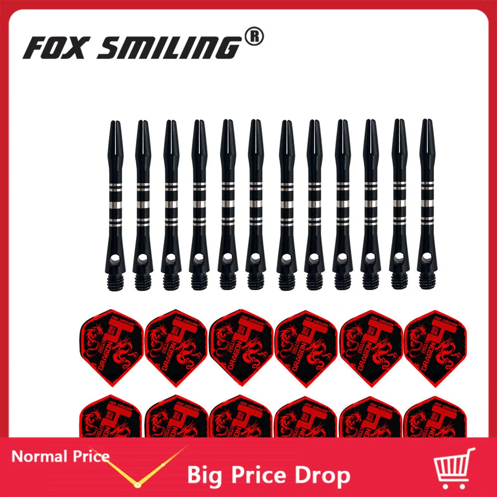 

Fox Smiling 12pcs Aluminum Dart Shafts With 12pcs Darts Flights